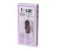 T-Sac Tea Filter Bags, Disposable Tea Infuser, Number 4-Size, 6 to 12-Cup Capacity, 100 Count by T-Sac