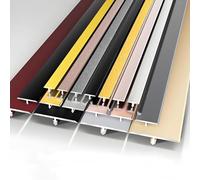 T-Sd Floor Trat Strips Metal Joint Profile for Connecting Laminate Tile G & Door Thresholds Black 0.6cm Wide & Slish Solut for Seamless Flo.