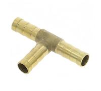 T Shape Brass Barb Pipe Hose Fitting, 3 Way Pagoda Water Tube Adapter for Agricultural Equipment 1piece(14mm)