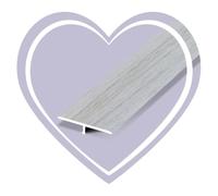 T-Shape Floor Transition Strip, Metal Wood Grain Threshold Edge Trim, Easy Installation Flat Divider Strip for Floor Covering