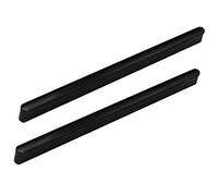 T Shape Furniture Pulls Aluminum Alloy Cabinet Handles Kitchen Handles Knobs Finger Edge Pull Drawer Handles Matte Black Pulls 2 Pack (Overall Length 600mm)
