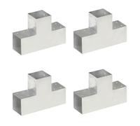 T Shape Galvanised Metal Post Connectors, 4 pcs for 101x101 mm Wood Beams, Heavy Duty Mounting Support for Outdoor Structures, Garden Shelters, and Canopies