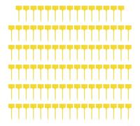 T Shape Gardening Plant Labels 100 Pieces Sturdy Markers for Organizing Your Plants (Yellow 100pcs)
