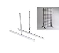 T Shape Legs Base with Screws (Pair) Gridwall Grid Mesh Retail Shop Display Panels
