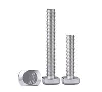 T-Shape Screw,1/2/5pcs T-Bolt Screws M5 M6 M8 M10 M12 304 A2 Stainless Steel T-Slot Chute Rail Track T Shape Type Rectangle Head Bolts (Size : (1pcs) M10, Color : 16mm)(25mm,(5pcs) M5)