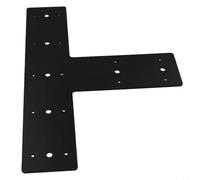 T Shape Steel Flat Bracket 14" x 8.5" Heavy Duty Connecting Plates for Structural Support in Truss Roofing Framing Projects 4x4 6x6 Lumber Steel Trusses