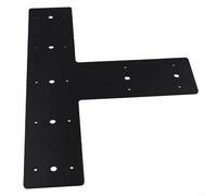 T Shape Steel Flat Bracket 14" x 8.5" - Heavy Duty T-Plate for Structural Support - Truss Connections - 4x4 and 6x6 Lumber - Black Industrial Grade