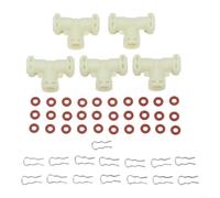 T-Shape Water Thermoblock Connector Kit for Saeco for espresso Machines | for saeco Coffee Machine Parts for espresso Maker Repair Set Thermoblock Seal And Clamp Plastic Water Line Connectors