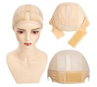 T-shape Wig Caps with Grip Band for Keeping Wigs in Place Wig Caps for Women Adjustable Wig Grip Cap Band Blonde Wide HD Transparent Lace for Front Wigs with Makeup Tools