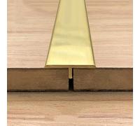 T Shaped Flooring Transition Strips, Heavy Duty Brass Edging Trim for Wooden Flooring, Seam Binder and Ramp Reducer