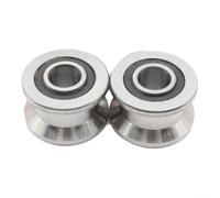 T Shaped Groove Round Bottom Track Pulley Bearing, 2PCS T22 Sliding Rollers for Linear Motion System, 8x22.5x14.5mm