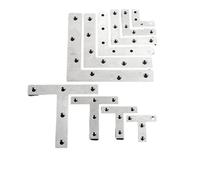 T Shaped Repair Plate 10/20 PCS L T Shape Stainless Steel Angle Bracket Furniture Connector Corner Brace Wood Board Joint Fixing Plate Repair Support(White)