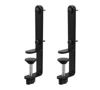 T Shaped Tabletop Pegboard Holder, Iron Desk Edge Clamp Bracket | Black T Bracket, Stable Support and Easy Installation, Workbench Pegboard Holders for Versatile Use