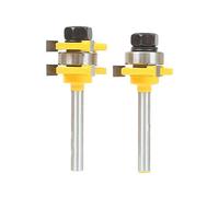 T Shaped Tongue Set 1/4 Inch Shank Router Bit for Woodworking Project Wood Milling Cutter Tool Tongue Router Bit