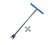 T Shaped Water Shut, Off Key, 17.72x7.87x1.57 inches Check Valve Wrench, Valve Spanner for Plumbing, Irrigation, Outdoor Backyard, Garden, Lawn, Construction, or Home Maintenance Use