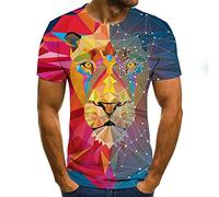 T-Shirt 3D Printing T-Shirt Men's Short-Sleeved T-Shirt Fashion Animal Print 3Dt Shirt Men and Women The Same Style-03_S
