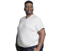 T-Shirt 5XL Kingsize Alca Classic, Men's Big and Tall Plus Size. The Perfect Fitting Tshirt for a Larger Waist Size. from XL-B to 8XL-B White