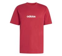 adidas Men's Essentials Linear Single Jersey TEE, Active Maroon/White, XS