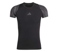 adidas Men's Techfit AOP Shirt, Black/Grey six, M