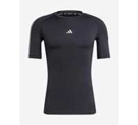 Adidas Techfit 3 Stripes Short Sleeve T-shirt Black S Man
