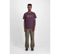 Alpha Industries Alpha Label T-Shirt for Men Size M - Plum