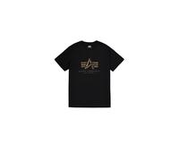 Alpha Industries Basic Big Logo Effect Print T-Shirt for Men Size 2XL - black
