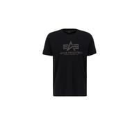 Alpha Industries Basic Big Logo Carbon T-Shirt for Men Size 3XL - black/black