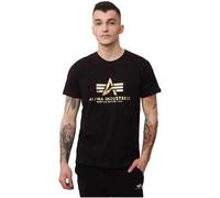T-shirt Alpha Industries Basic Foil Print Noir 2XL