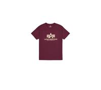 Alpha Industries Basic Big Logo T-Shirt for Men Size 2XL - dark cherry