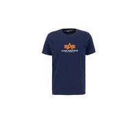 Alpha Industries Basic Big Logo Rubber T-Shirt for Men Size 2XL - ultra navy