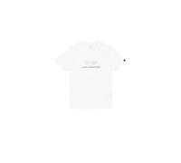 Alpha Industries Basic Mid Logo TPU T-Shirt for Men Size M - white / chrome