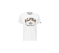 T-shirt Alpha Industries College Camo Blanc S