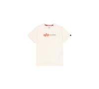 Alpha Industries Alpha Label Puff Print T-Shirt for Men Size S - vintage white