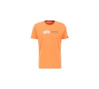 Alpha Industries Alpha Label Puff Print T-Shirt for Men Size S - tangerine