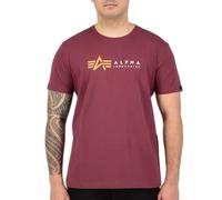 Alpha Industries Label Short Sleeve T-shirt Red L Men