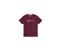 Alpha Industries Alpha Label T-Shirt for Men Size M - dark cherry
