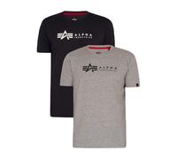 T-shirt Alpha Industries Label T 2 Pack Gris M