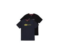 T-shirt Alpha Industries Label (x2) Noir M