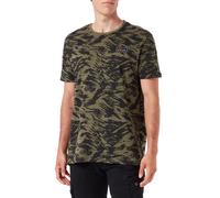 Alpha Industries Tactical Camo T Brushstroke T-Shirt, black-green, size XS for Men