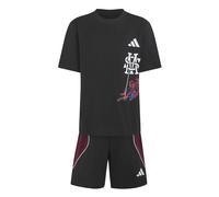 T-shirt and shorts set adidas Marvel Spider-Man Noir 4/5 ans
