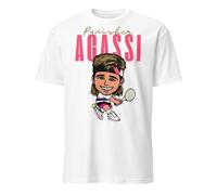 T-Shirt Andre Agassi | Tennis | Tshirt Tennis Agassi | Gift | Birthday | Punisher, White, Medium