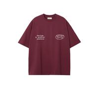 T-shirt Another Cotton Lab Pasta Night Rouge M