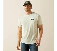 Ariat Mens Ariat Straight Shooter T-Shirt, Oatmeal Heather, Medium