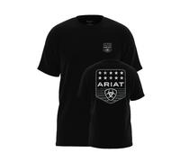 ARIAT Men's Stripe Patriotic Badge T-Shirt, Black, XXL