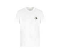 Armani Exchange Mens Palm Trees AX Logo T-Shirt - Off White U0009