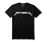 T-Shirt Artist Mattarella Rock Logo Original 100% Cotton Black, Black, M