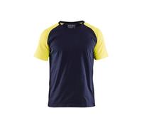 Blaklader 351510308833XXXL T-Shirt, Navy Blue/Yellow, Size XXXL