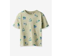 T-shirt boxy fit with all-over print in cotton NAME IT for boy pastel green