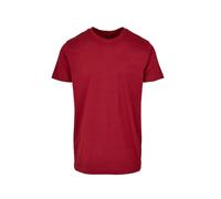 Build Your Brand Men's Basic Round Neck T-Shirt, Burgundy, 5XL