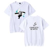 T-Shirt Charlotte De Witte Printed T-Shirt Men's Round Neck Short Sleeve Summer Men's Women's Harajuku Hip Hop T-Shirt Clothing XS-3XL-White||L